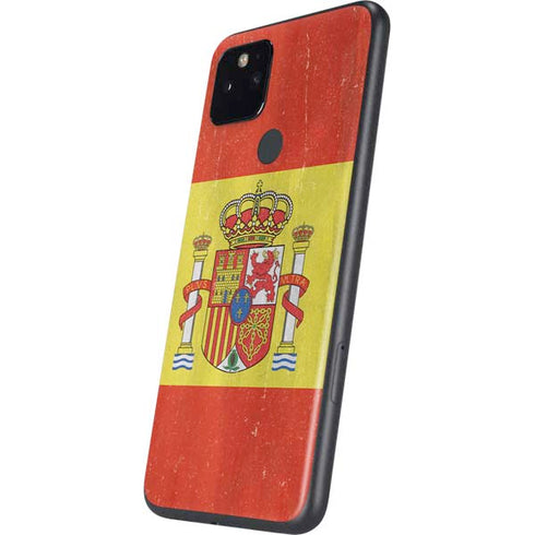 Spain Flag Distressed Google Pixel 5 Skin